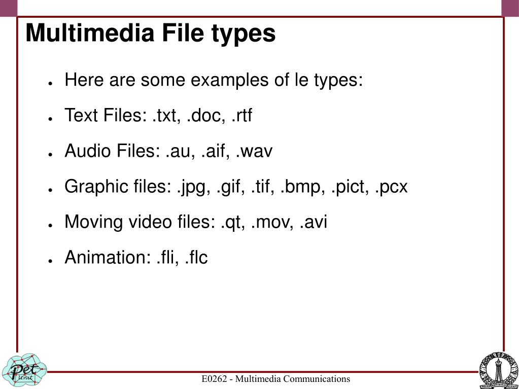 Multimedia Data Type PPT - Multimedia Communications PowerPoint Presentation, free download ...