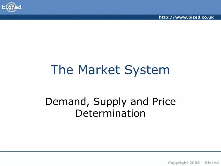 the market system n.
