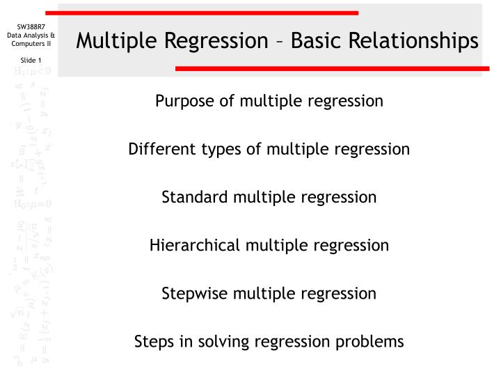 multiple regression basic relationships n.