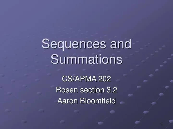 sequences and summations n.