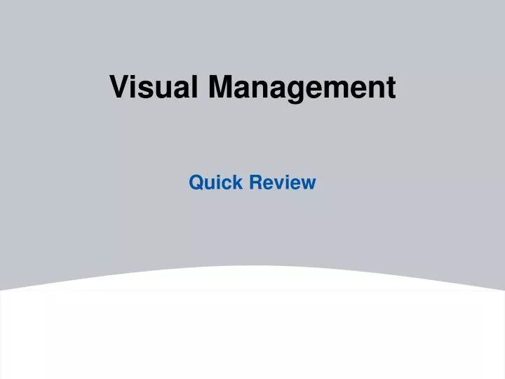 visual management n.