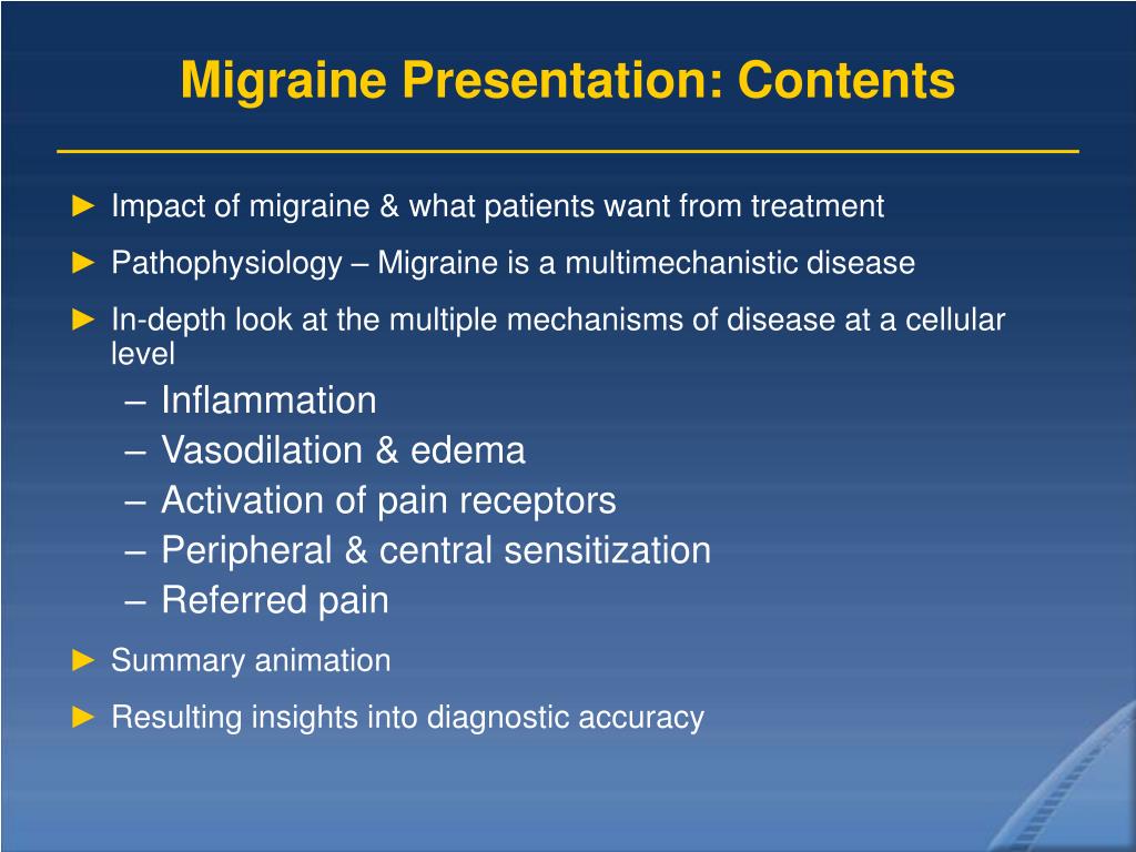 migraine case study ppt