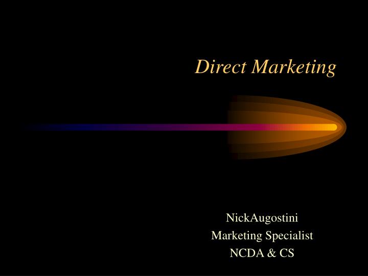 direct marketing n.