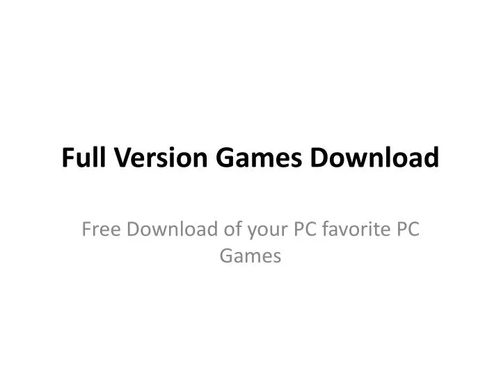 full version games download n.