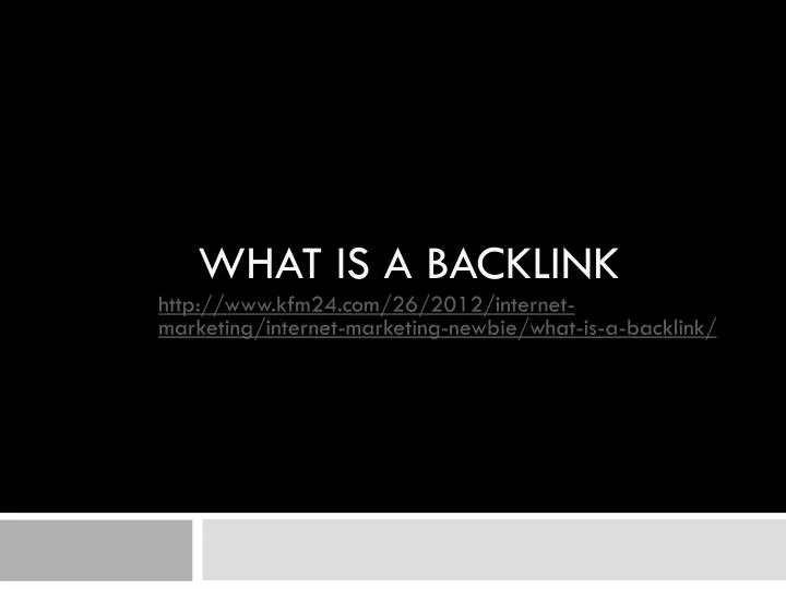 what is a backlink n.