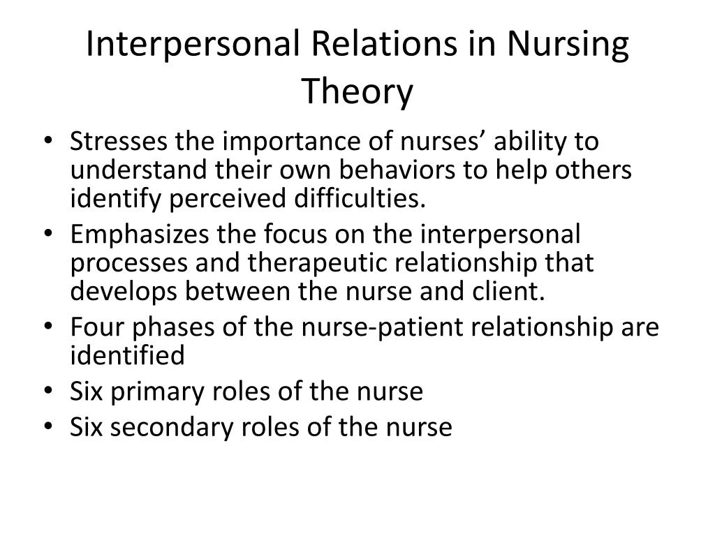 what are the phases of interpersonal relationship