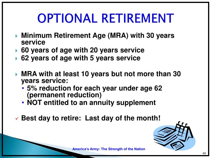 What is early dsr federal retirement 