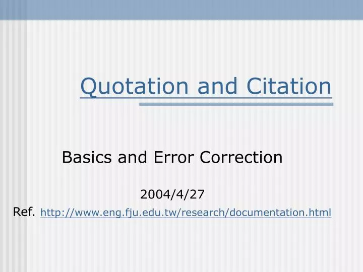 Ppt Quotation And Citation Powerpoint Presentation Free Download Id