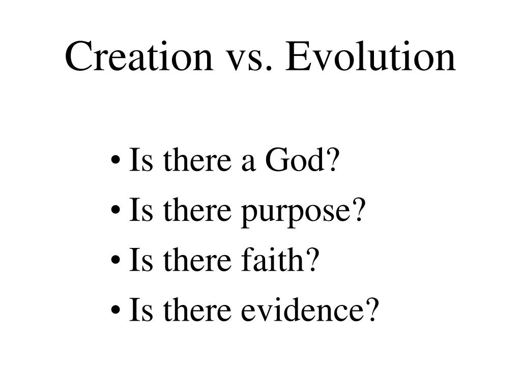 Creation vs evolution facts