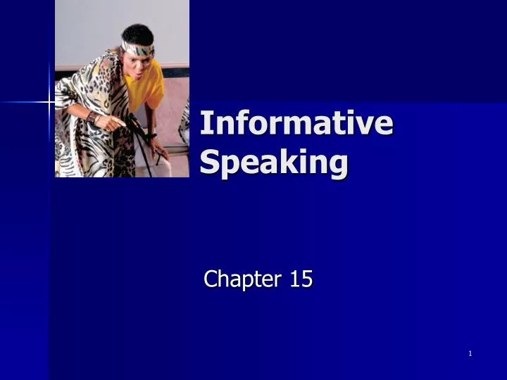 informative speaking n.