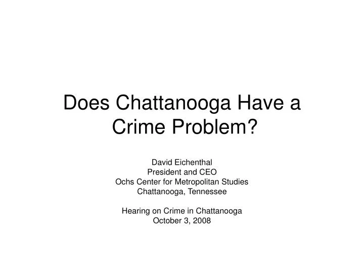 does chattanooga have a crime problem n.