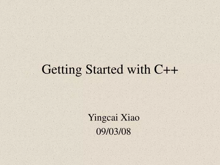 getting started with c n.