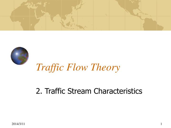 traffic flow theory n.