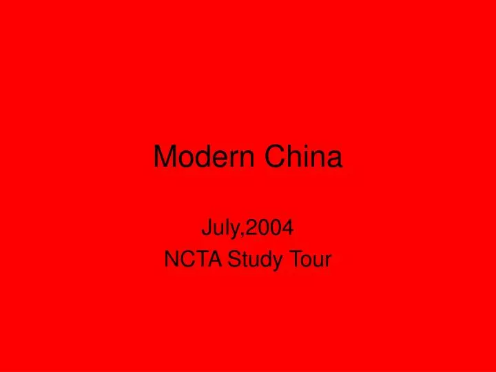 modern china n.