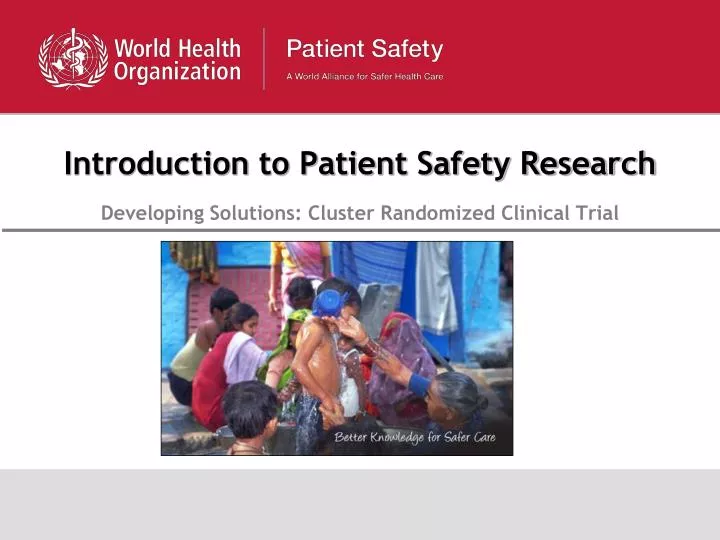 introduction to patient safety research n.