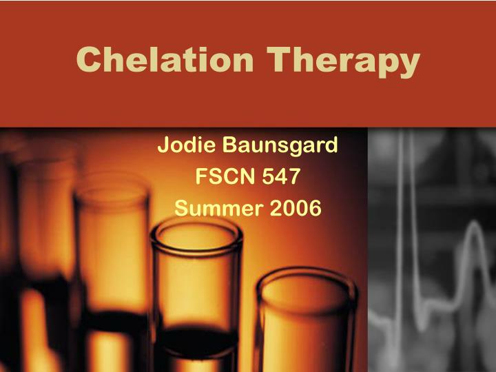 chelation therapy n.