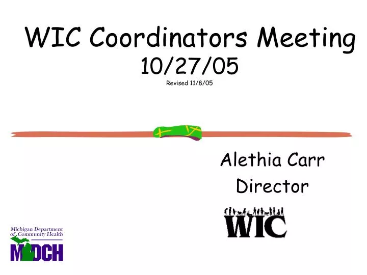 wic coordinators meeting 10 27 05 revised 11 8 05 n.