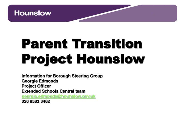parent transition project hounslow n.
