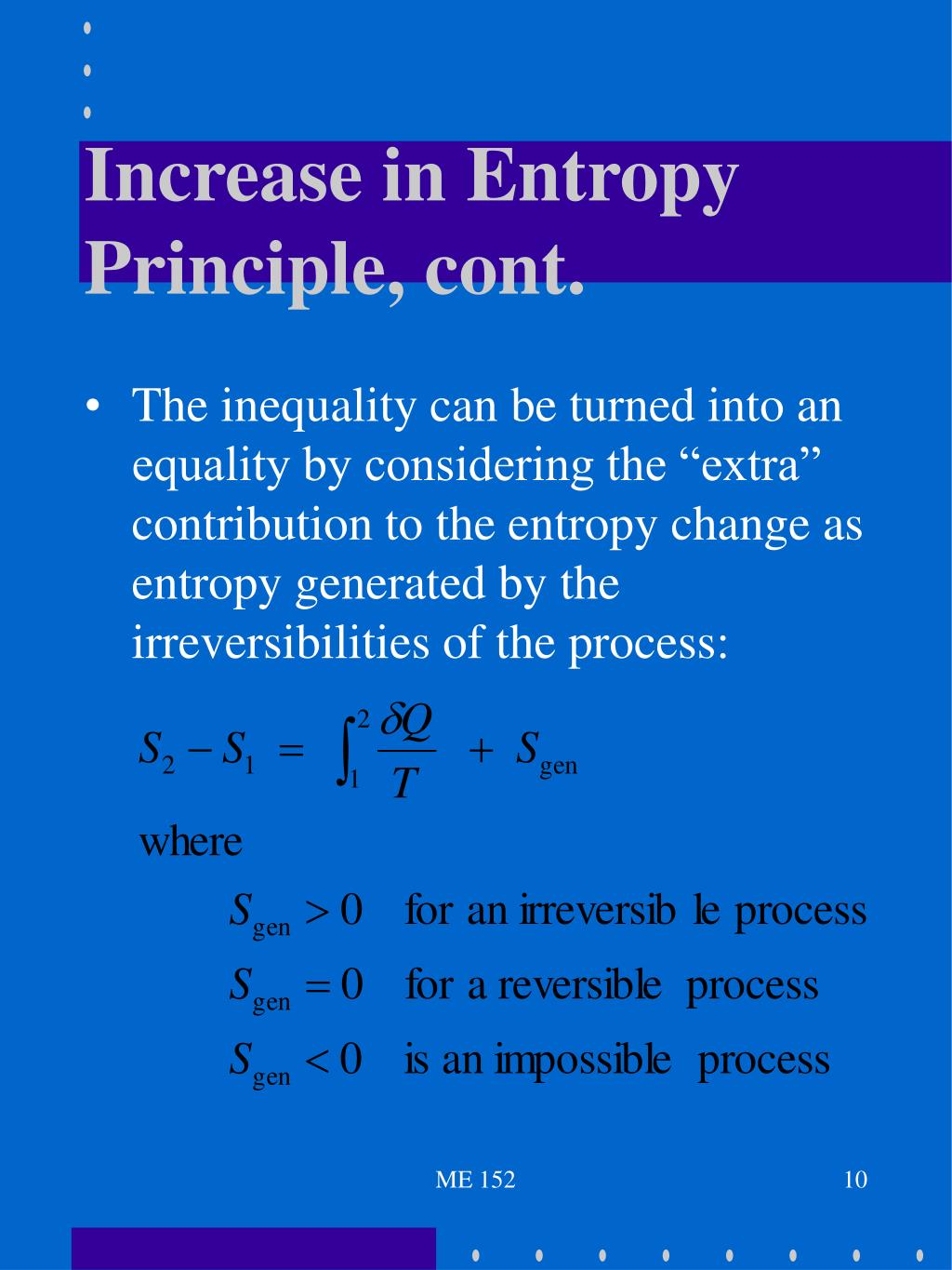 when does entropy increase