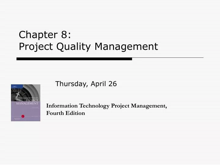chapter 8 project quality management n.