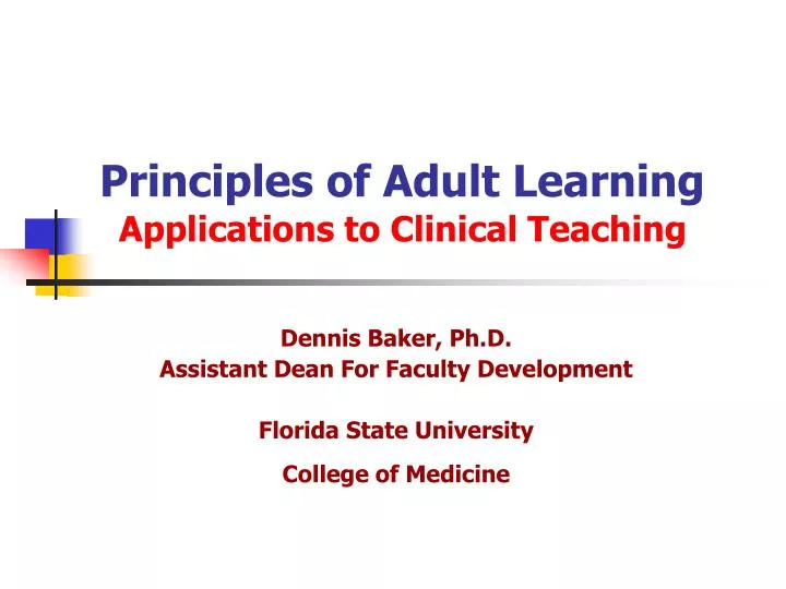 principles of adult learning n.
