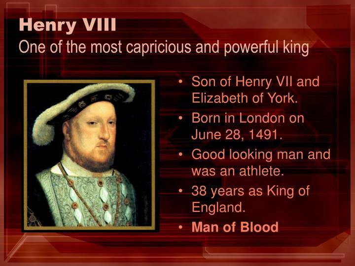 henry viii the king of england and ireland essay Essay, research paper: henry viii the church of england king henry the viii of england had a good side and a bad ireland henry, now the king. henry viii the king of england and ireland essay Essay, research paper: henry viii the church of england king henry the viii of england had a good side and a bad ireland henry, now the king.