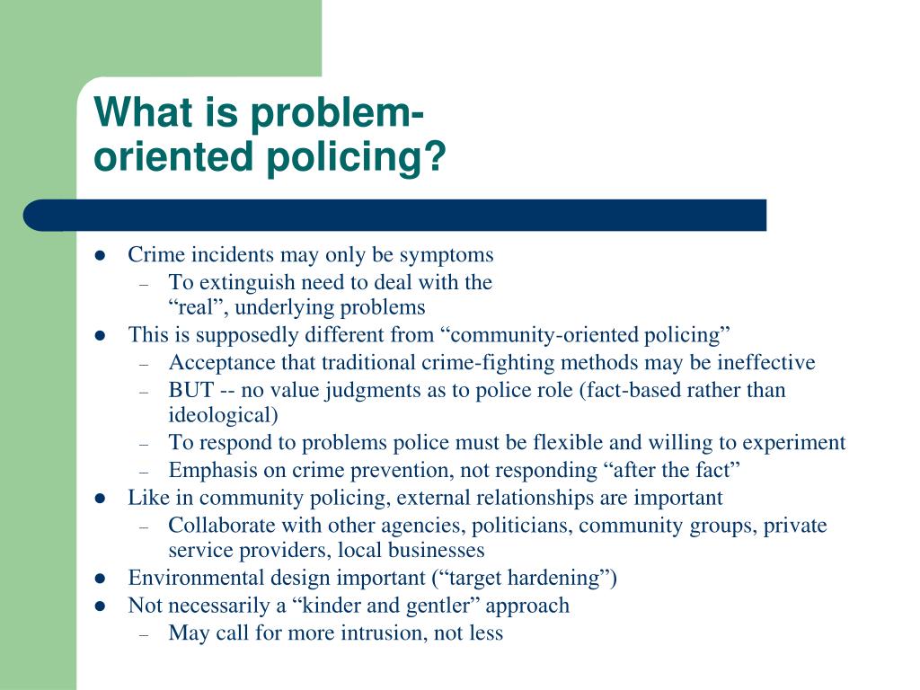 what problem solving policing