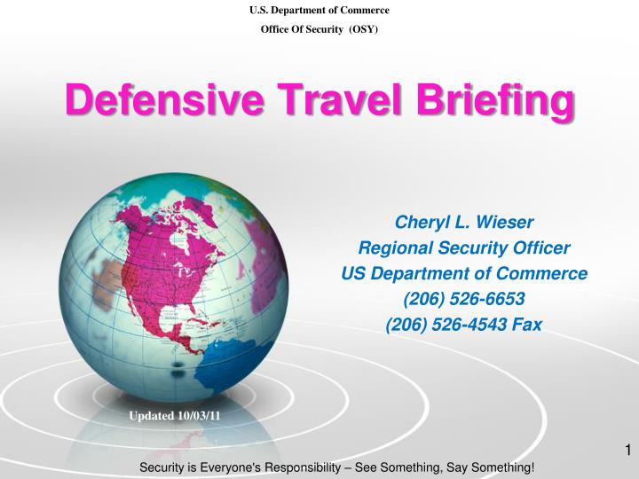 dod defense travel brief