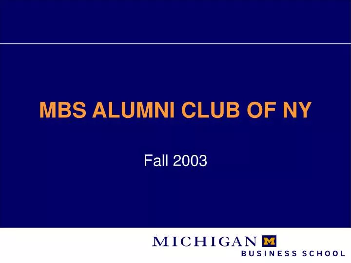 mbs alumni club of ny n.