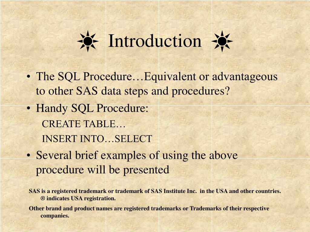 PPT - Multiple Uses for a Simple SQL Procedure PowerPoint Presentation -  ID:236541