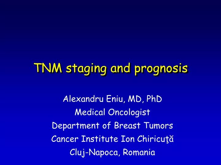 tnm staging and prognosis n.