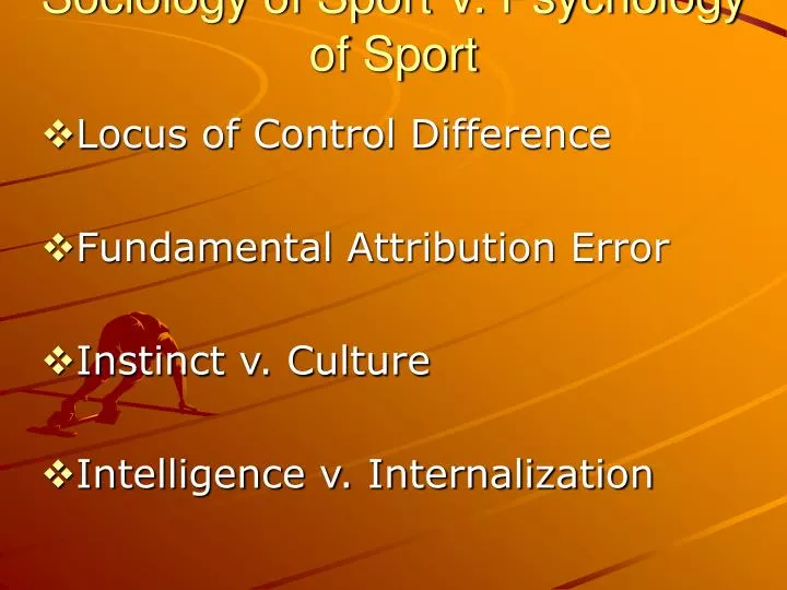 sociology of sport v psychology of sport n.
