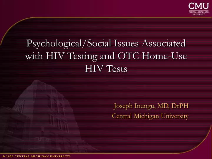 psychological social issues associated with hiv testing and otc home use hiv tests n.