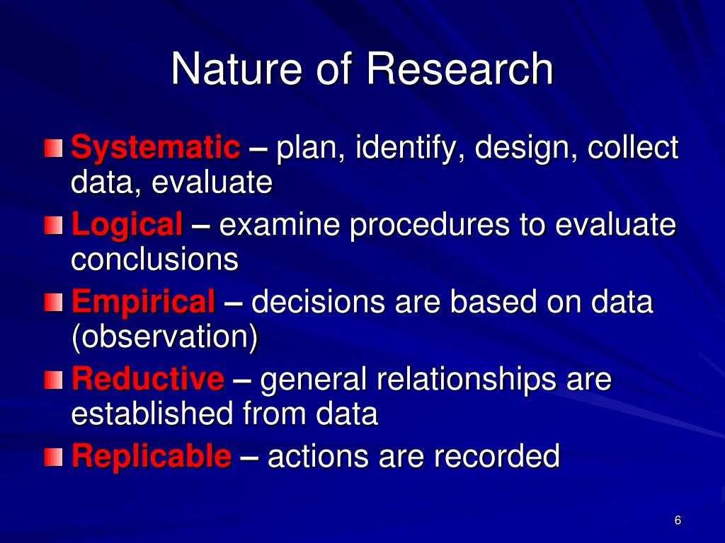 nature of research work