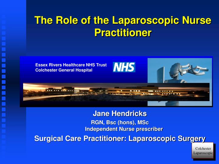 the role of the laparoscopic nurse practitioner n.