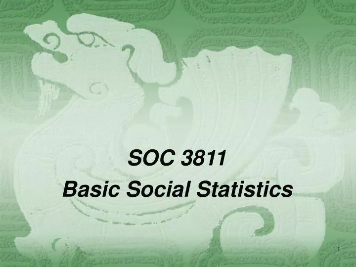 soc 3811 basic social statistics n.