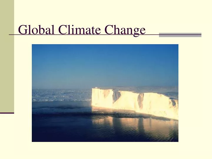 global climate change n.