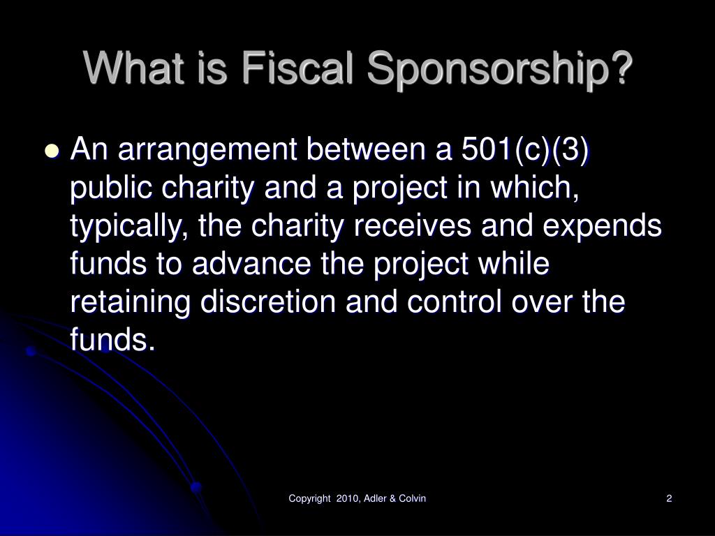PPT - Fiscal Sponsorship Doing it Right PowerPoint Presentation With fiscal sponsorship agreement template