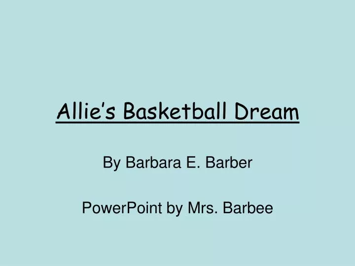 allie s basketball dream n.