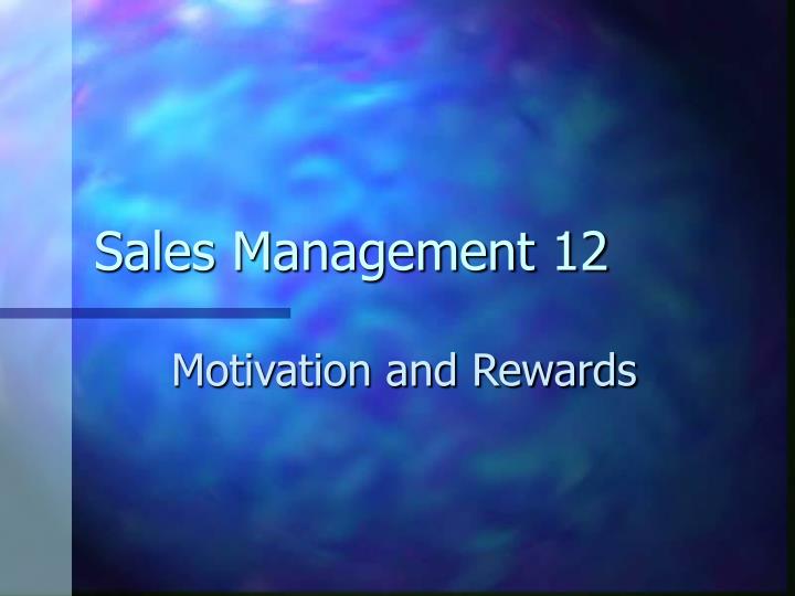 sales management 12 n.