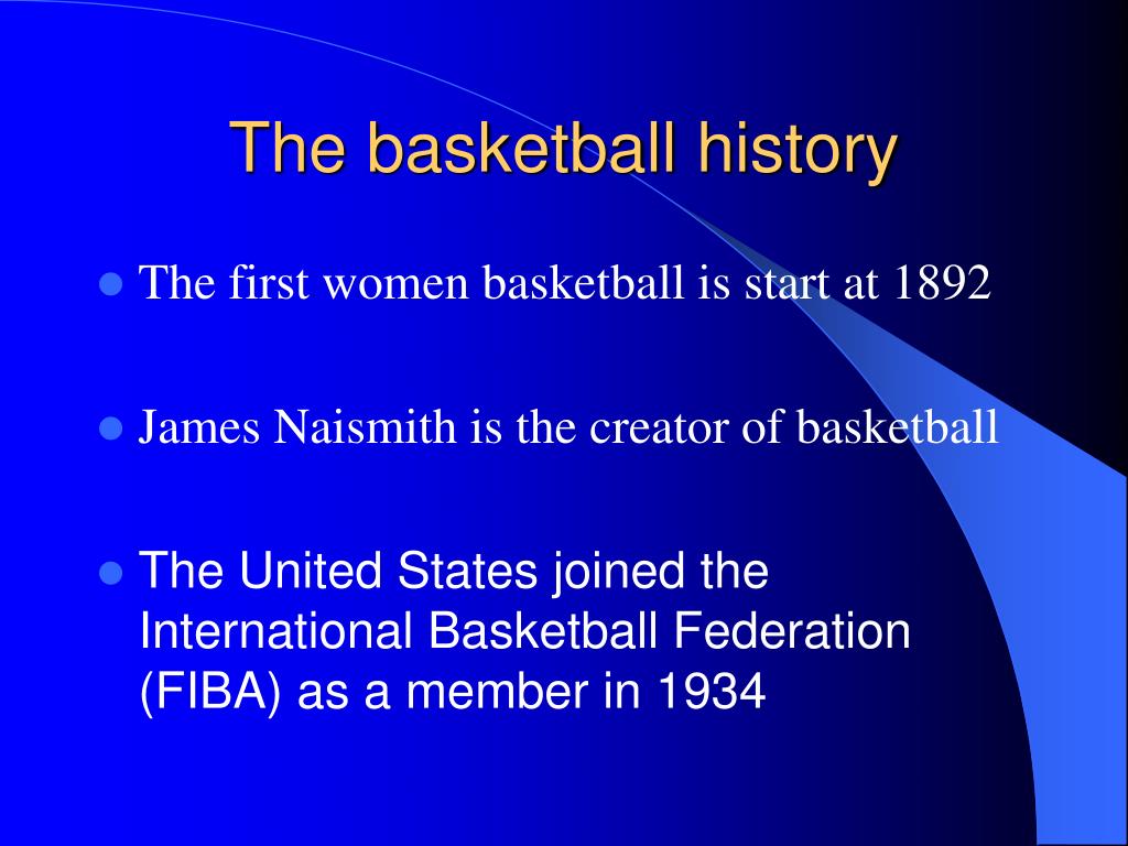 history of basketball presentation