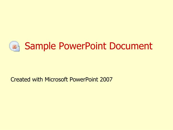 sample powerpoint document n.