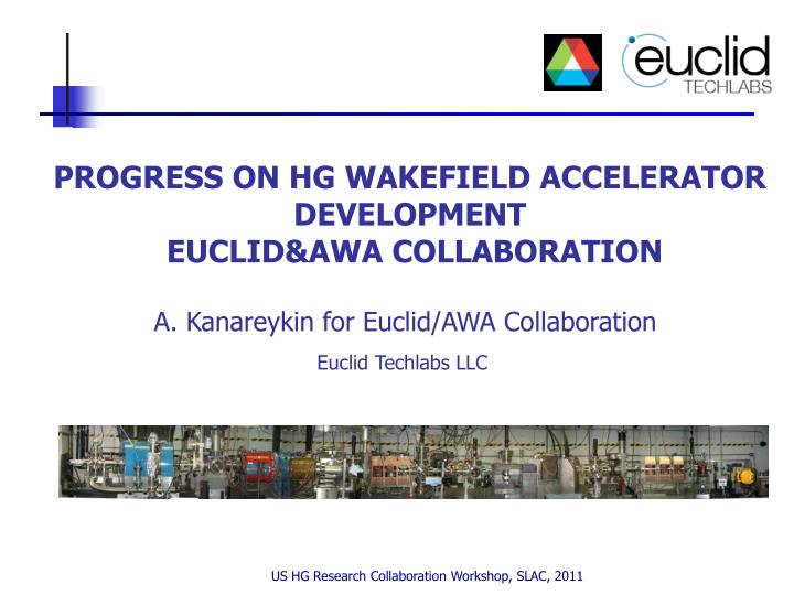 PPT PROGRESS ON HG WAKEFIELD ACCELERATOR DEVELOPMENT EUCLID&AWA