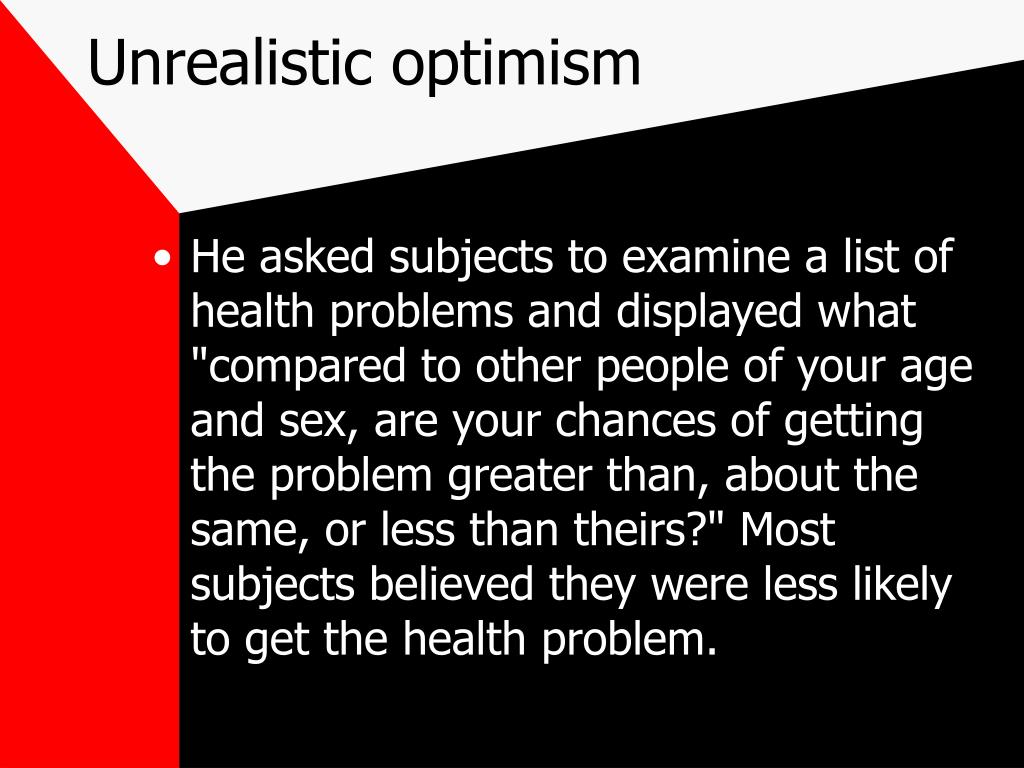 unrealistic optimism in psychology