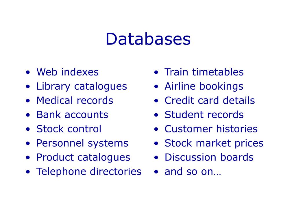 Index library. Database Systems.