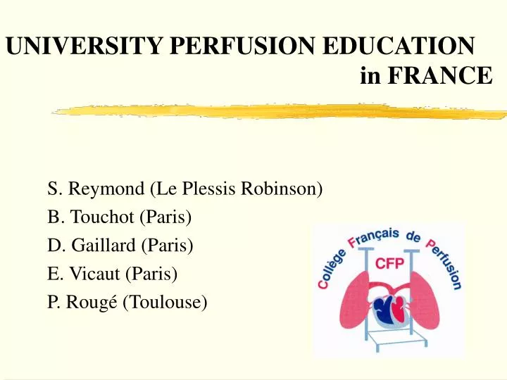 university perfusion education in france n.