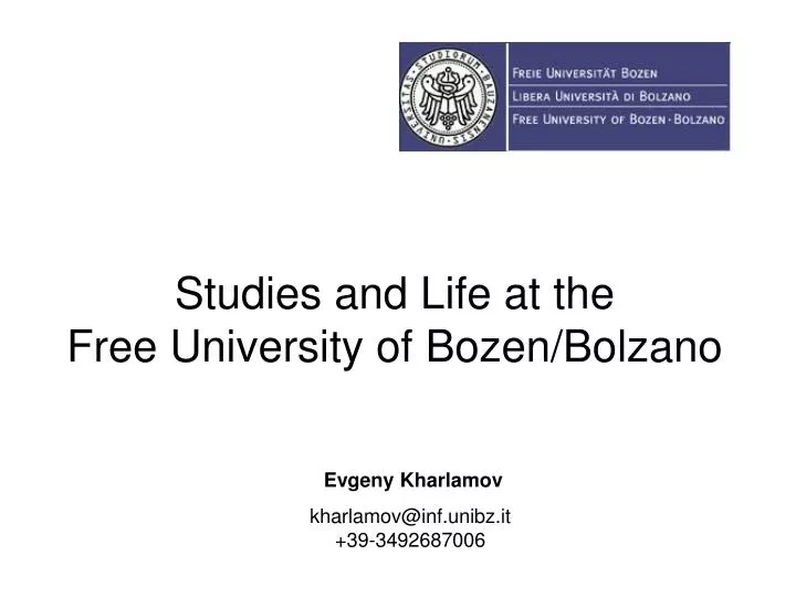 studies and life at the free university of bozen bolzano n.