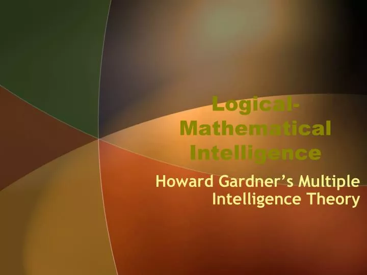logical mathematical intelligence n.