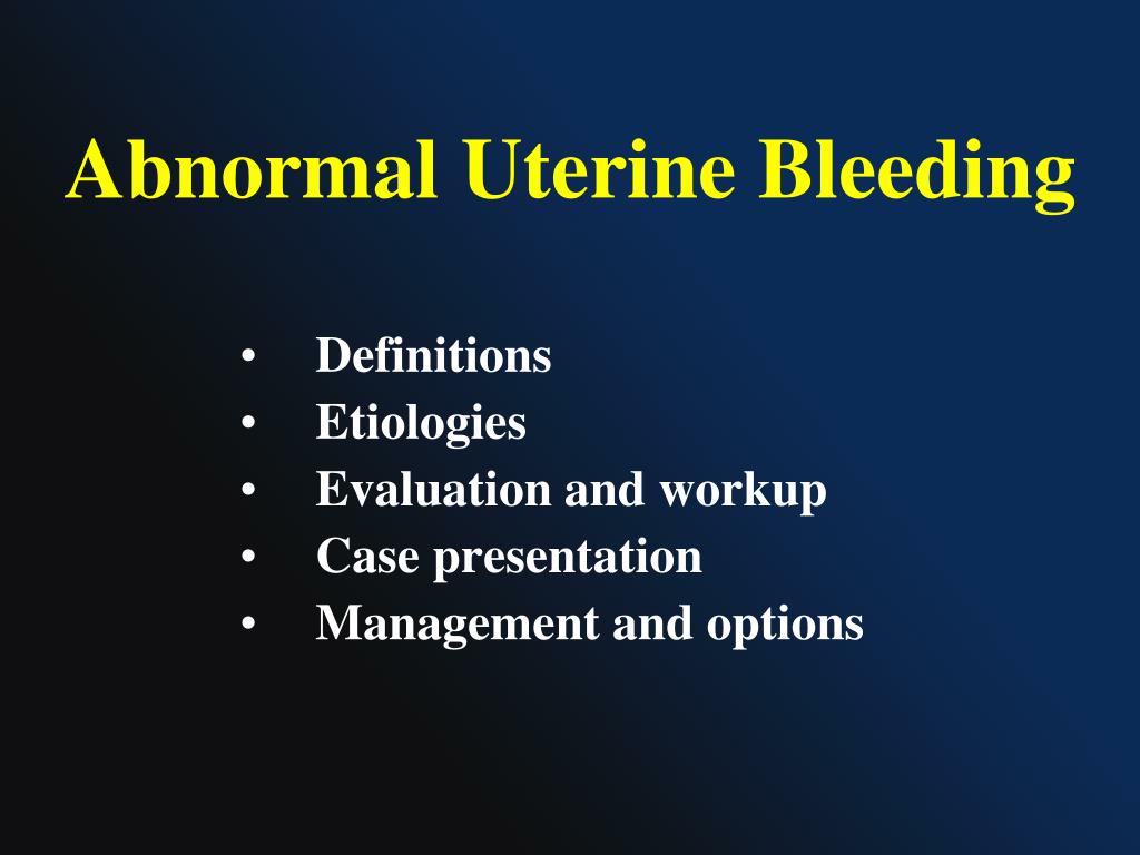 Case Presentation - Post Menopausal Bleeding - MD/DNB Obstetrics