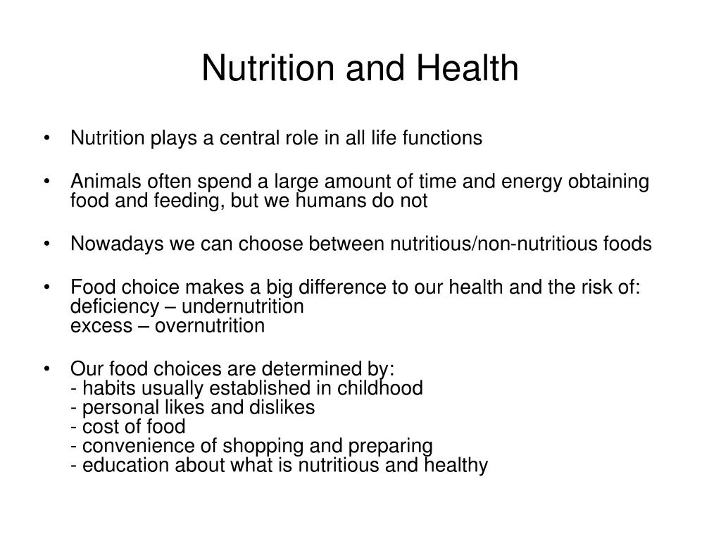 PPT - Introduction to Nutrition PowerPoint Presentation, free download ...